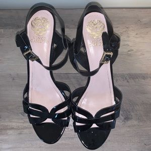 Vince Camuto Black Patent Leather Platform Heels